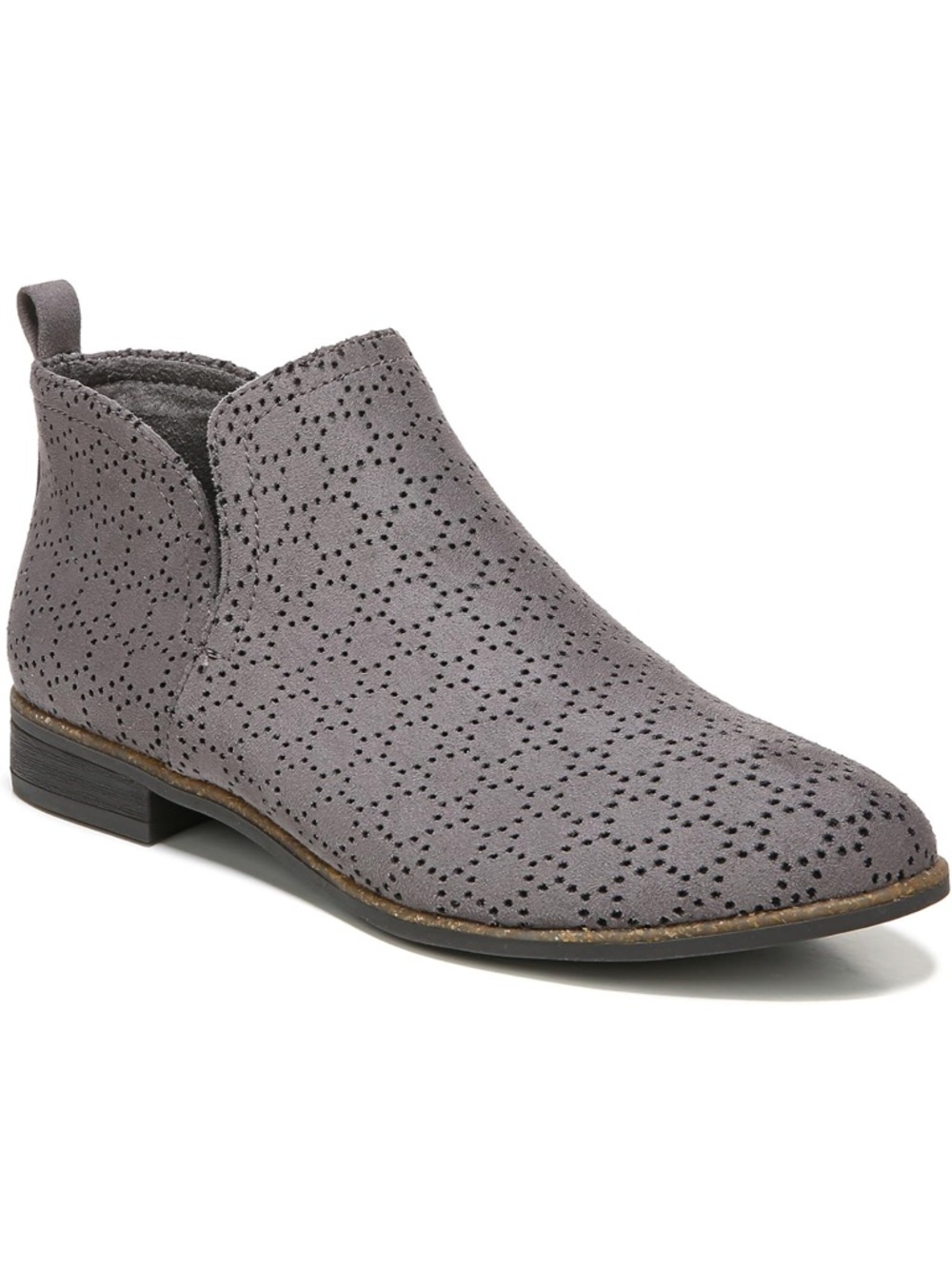 Dr. Scholl's Gray Perforated Microfiber Suede Women’s Rate Boot